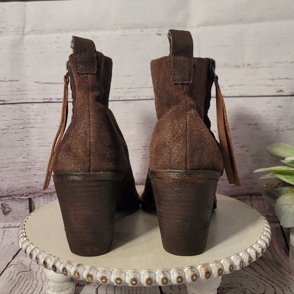 Dolce Vita Joust Brown Suede Ankle Bootie Boot Size 8.5 - Picture 8 of 10